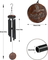 Wind Chimes for Outside - Vintage Hummingbird Deep Tone Wind Chime Patio Porch Balcony Decoration Unique Birthday Gift Ideas for Her, Friends, Coworkers, Colleague