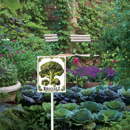 Bidesign (7X8.8) IN Carrots Aluminum Vegetable Garden Sign With Stake Vegetable Plant Marker Garden Stake Tags With Vegetable Names fFor Nursery Outdoor Vegetable Garden Fence Decoration