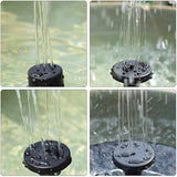 Solar Bird Bath Fountain Pump with 3 Nozzles Floating Water Feature for Garden Pond Pool Fish Tank Outdoor Solar-Powered Spray Pump