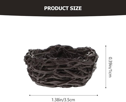 Miniature Fairy Garden Bird Nest: 10pcs Mini Resin Craft Bird Nest Landscape DIY Terrarium Bonsai Ornament