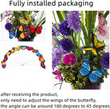 Rikyo 3D Butterfly Garden Stake Decor,10" PVC Butterfly Garden Decor for Outside,Shaking Head Artificial Butterflies for Cake Bouquet Wall Lawn Pathway Plant Pot Flower Bed Yard Decor (50, Colorful)