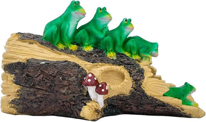 Elenon Cute Frog Decorative Gutter Downspout Extension Statue, Gutter Guardian Rain Downspout Splash Block Outdoor, Garden Rain Downspout Extender for 3" × 4" Downspouts Decor