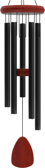 Wind Chimes for Outside - 37" Large Wind Chimes, Classic Black Aluminum Windchimes Outdoors, Zen Gift for Mom, Outdoor Garden Patio Decoration