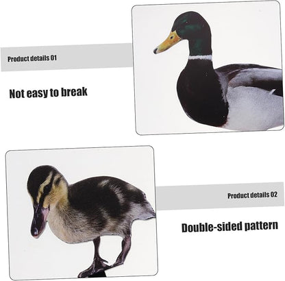 Garden Stake Decoration Ground Insert Lifelike Acrylic Stakes 6pcs Duck for Backyard