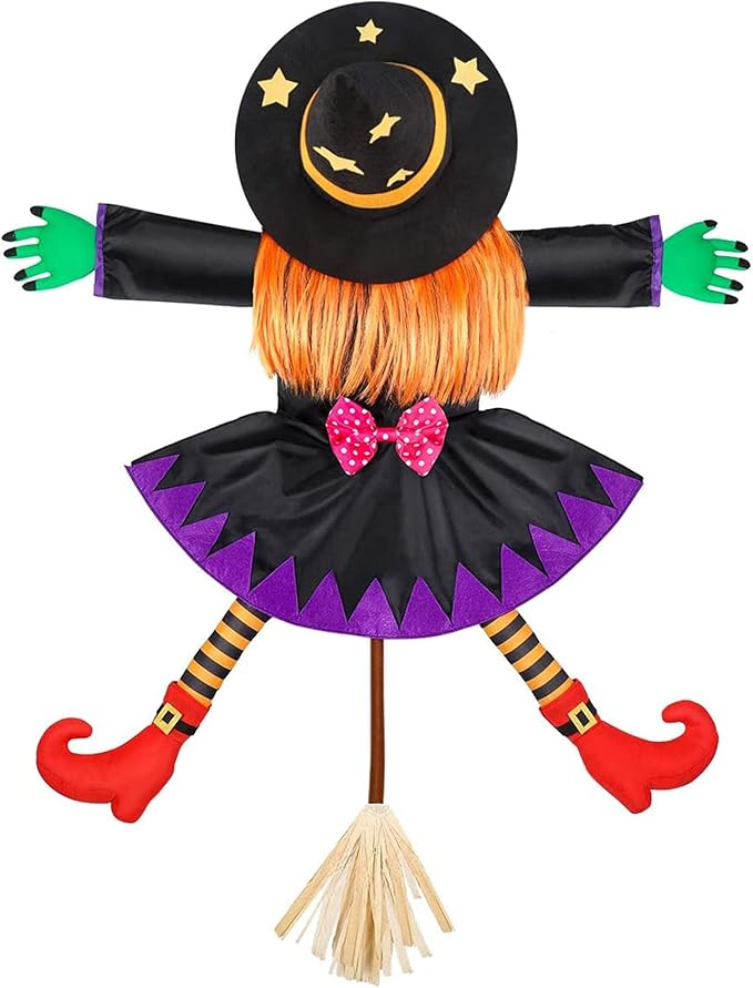 Ochine Crashing Witch Into Tree Halloween Decorations Outdoor Halloween Witch Climbing Tree Decoration Halloween Crashed Witch Hanging Outdoor Porch Yard Decor Garden Scary Party Props 1 Pack