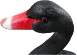 Porch Goose Statue Black Cygnus, Big Resin Garden Lawn Yard Décor, Sculpture, 20 inches High Figurine, Duck, Indoor and Outdoor, by GGTown TM