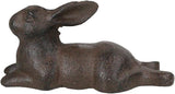 Ebros Gift Cast Iron Whimsical Bunny Rabbit Lying Down Abstract Taxidermy 3D Art Sculpture 5.25" Long for Home Garden Outdoors and Indoors Decorative Accent (3)