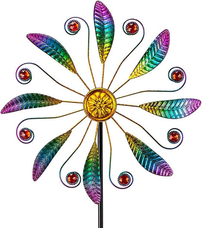 Metal Wind Spinners Outdoor,Wind Spinners for Yard and Garden Kinetic Windmill Waterproof Wind Sculptures & Spinners for Patio Lawn Decor