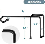 Vinyl Fence Hooks for Hanging, Heavy Duty Patio Hangers, Outdoor Fence Hangers for Hanging Flower Baskets, Wind Chimes, Planters, Bird Feeders, Lights, Lanterns - 2 Pack - Black Color
