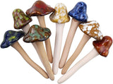8 Pieces Ceramic Mushroom Statue Garden Pot Decoration Mushroom Figurine Indoor and Outdoor Flowerpot Decoration Lawn Tree Ornaments Pottery Accessories