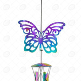 Red Carpet Studios 10371 Iridescent Shadow Wind Chime, Purple Butterfly, 18 x 2