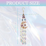 Crystal Sun Catchers for Windows, Gold-Plated Hanging Sun Catcher with Prisms - Rainbow Maker for Indoor Outdoor Garden Decor, Boho Light Catcher Gift for Home (Moon)
