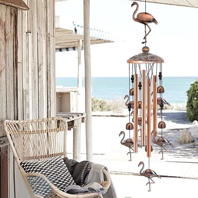 Wind Chimes for Outside Flamingo Gifts for Women Flamingo Garden Decor Birthday Gift for Mom Grandma Friend Flamingo Outdoor Yard Decorations Windchimes Outdoors