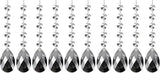 PATIKIL Teardrop Crystal Chandelier Pendants Beads, 10 Pack 145mm Length 38mm Chandelier Prisms Parts Ornaments Hanging Beads for DIY Arts Crafts Decoration, Electroplating Gray