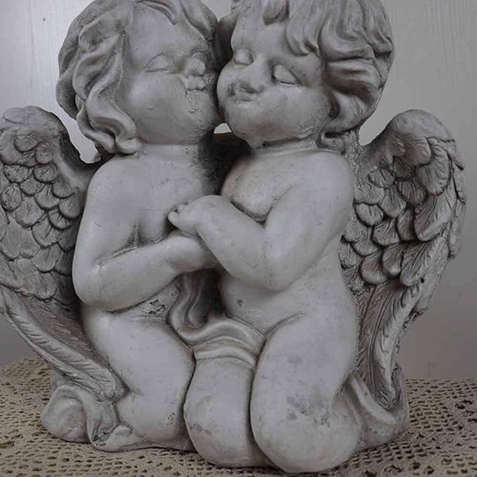 Garden Ornaments Decor Statue Outdoor,for Friends Gifts Art Ornaments Decor Crafts Figurines Collectible Prop Angel Sculpture Statue, Garden Retro Angel Ornament Sculpture Model
