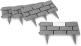Collections Etc Solar Garden Stone Look Border Stakes - Set of 4