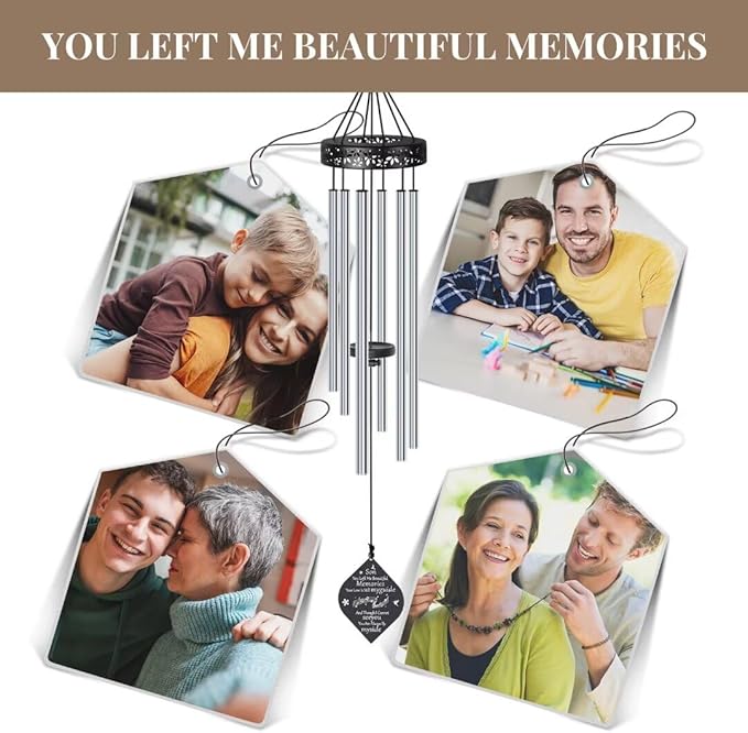 Synhonty 32'' Memorial Wind Chimes for Loss of Son, Sympathy Gifts, Bereavement/Condolence/Remembrance Gifts, Windchimes in Memory of Son