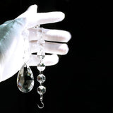 1ft 8pcs Teardrop Crystals Garland, Hanging Chandelier Crystals Prism Beads Chain for Wedding Home Decoration Clear GOLDENHAITAI