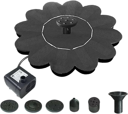 Bird Bath Solar Fountain | Solar Powered Fountain Pump,Waterfalls Outdoor Birdbath for Pool Pond Landscape Yard Patio Porch Deck Backyard