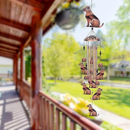 Dog Wind Chimes for Outside,Metal Windchimes,Dog Easter Gifts for Women/Men,Wind Chime Garden Decor Outdoor,Memorial/Housewarming/Birthday/Festival Gifts,Front Yard Decor
