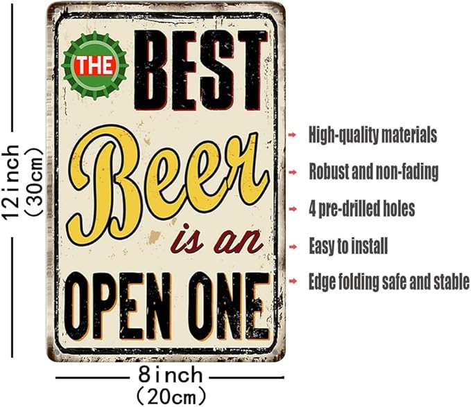 Bar Sign Vintage Funny Metal Tin Signs For Home Retro Country Home Decor Man Cave Garage Rules Wall Decor Outdoor Poster 8×12 Inches