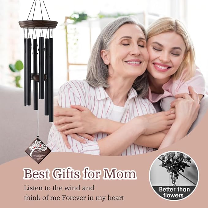 Memorial Wind Chimes for Loss of Loved One, Cardinal Sympathy Gifts for Loss of Mother Father, Windchimes with Tree of Life Sail, Bereavement Remembrance Gifts for Outside Garden
