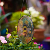 Bee Stained Glass Window Hanging, Bee Sun Catchers Indoor Window Hanging, Fall Decorations for Home, Garden, Birthday Gifts