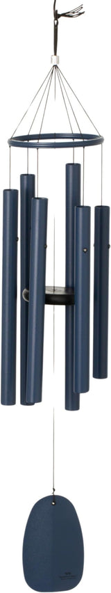 Woodstock Chimes Bells of Paradise Medium 32" Blue Outdoor Memorial Gift, Wind Chimes for Backyard, Porch, Garden Patio Décor, Deep Tone Windchime BPMBL