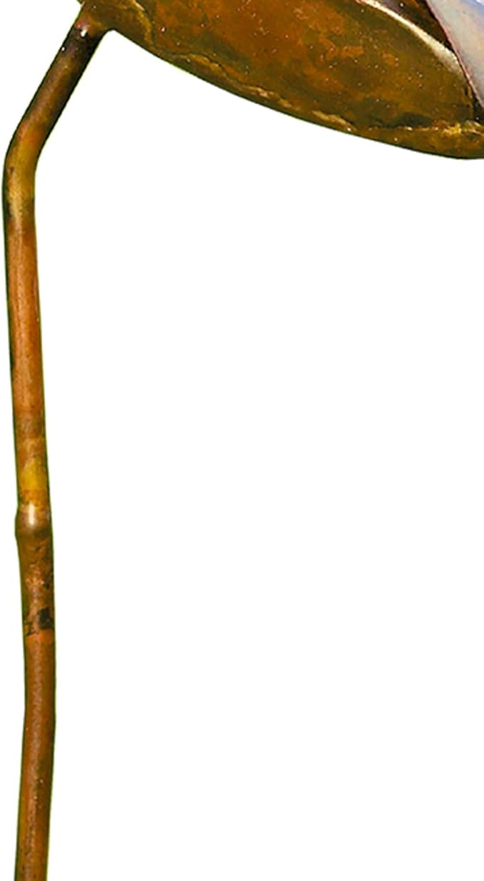 BestNest Set of 4 Ancient Graffiti Staked Hummingbird Garden Ornaments, 30" Tall Metal Yard Stakes with Flamed Copper Finish, Outdoor Decorative Garden Art for Yard & Flower Beds