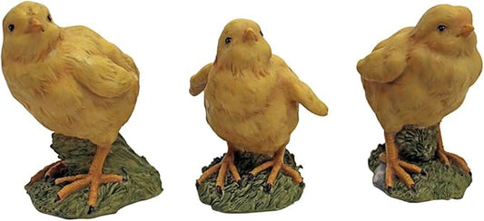 Design Toscano QM12335 Hatching Chicks, Baby Chicken Statues,Full Color