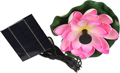 Solar Powered Lotus Fountain Pump Floating Water Feature 1.4W Solar Panel for Fish Pond Garden Patio Birdbath Enhances Aesthetics Increases Oxygen Promotes Wildlife Habitat