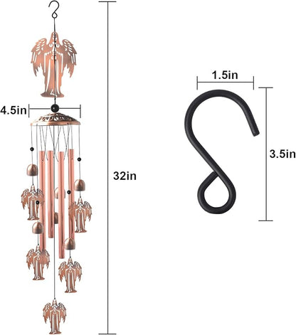 for Women,Angel Wind Chimes Outdoor Angel Lover Birthday Gifts for Men/Mom/Grandma Metal WindChimes Outside/Indoors, Lawn, Patio, Garden Decor, Yard Decorations