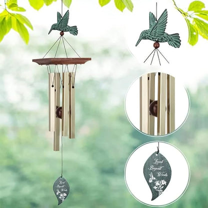 ASTARIN Memorial Custom Wind Chimes for Loss of Loved One, Wind Chimes for Patio Yard Decor, 24'' (Condolences-8)