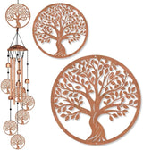 Large Aluminium Wind Chimes 33" Outdoor Deep Tone Memorial Wind Chime with Tree of Life Wind Catcher, Sympathy for Loss of Loved Mom Father,Metal Wind Chimes for Garden Patio Home Decor