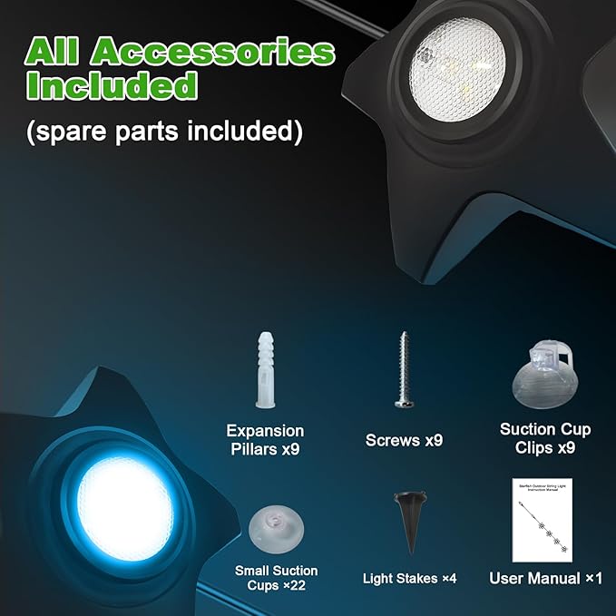 Outdoor Ground & Underwater Pond Lights 47ft - RGB Music Sync, IP68 Waterproof DIY Scene Modes, Works with Alexa Google Assistant, Safe 12V Low-Voltage Path Lights for Garden Patio Pool Wedding Party