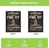AVOIN colorlife Welcome To Our Fire Pit Camping Garden Flag 12 x 18 Inch Double Sided, RV Campsite Campfire Camper Yard Outdoor Decoration