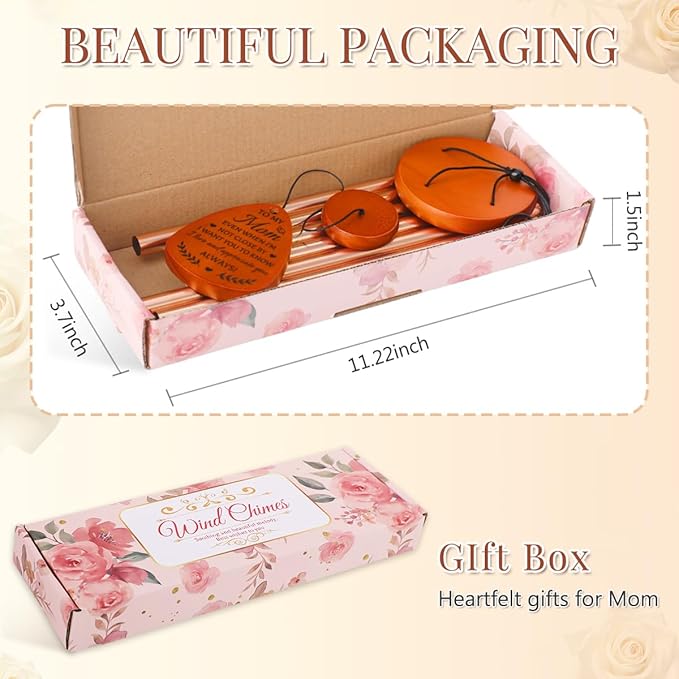 Gifts for Mom, Mama Wind Chimes, Mother Birthday Gift from Daughter Son, Love Reminder Gifts for Thanksgiving Christmas, Mother's Day Best Gift for Mom