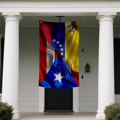 Venezuela Venezuelan And Puerto Rico Puerto Rican Flag 3x5 Ft Double-Sided Printed Indoor/Outdoor Polyester Fabric Decorative Banner With 2 Brass Grommets 3x5 Foot National Flags For Outside