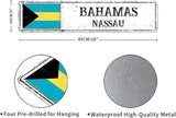 Bahamas Street Sign Custom Bahamas Flag Signs Capital City of Bahamas Metal Sign Road Wall Art Farmhouse Decorative Sign Rustic Home Decoration Gift for Foreign Friend, Neighbor 18x4inch
