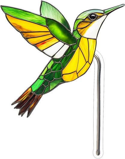 Bird Butterfly Flower Plant Pot Stake Decoration, 4.7 Inch 2D Colorful Acrylic Bird Butterfly Garden Ground Insert Decor, Outdoor Yard Lawn Pathway Patio Art Ornaments, Gifts for Mom (C)