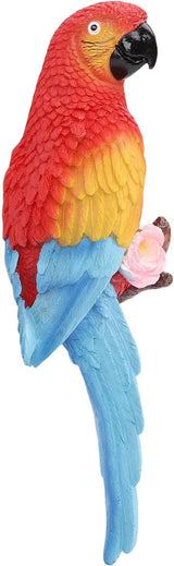 Fdit Vibrant Sculpture, Carving Weather Proof Figurine Lightweight Garden Statue with Vibrancy for Outdoor Indoor Decoration (Left Red)