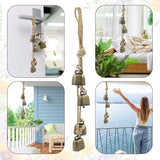 Rustic Cowbell Wind Chime for Home and Garden Decor - Handcrafted Metal Bell Door Hanger with Vintage Farmhouse Style, Outdoor Porch and Wall Decoration