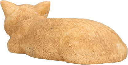 Hapivida Cat Garden Statue for Yard, Garden Memorial Stone Sleeping Cat Statue Decor Outdoor Resin Realistics Sculptures Decoration Gift