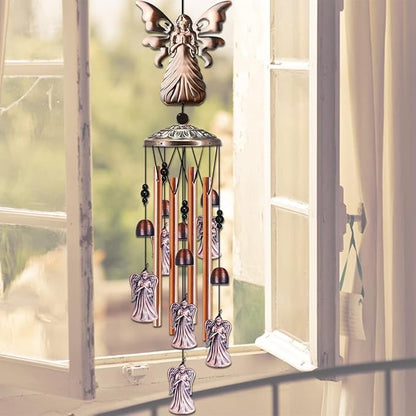 JUNQIU Angel Wind Chimes, Angel Gifts for Women Mom, Angel Decor for Outdoor Room Garden Yard Patio, Religious Wind Chimes