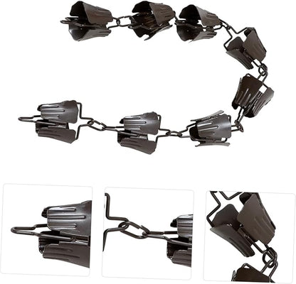1m Antique Finish Decorative Rain Chain Chain Gutter Hangers Replacement Chimes Cups for Garden