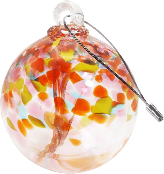 Dale Tiffany Hand Blown Glass, 3" Diameter Eden, Tree of Life Collection, Witch Globe Hanging Garden Indoor/Outdoor Decorative Ornament Gazing Ball