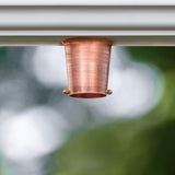 Copper Rain Chain w/Gutter Adapter – Decorative Chimes & Cups Replace Gutter Downspout & Divert Water Away from Home for Stunning Fountain Display – 6.5’ Long