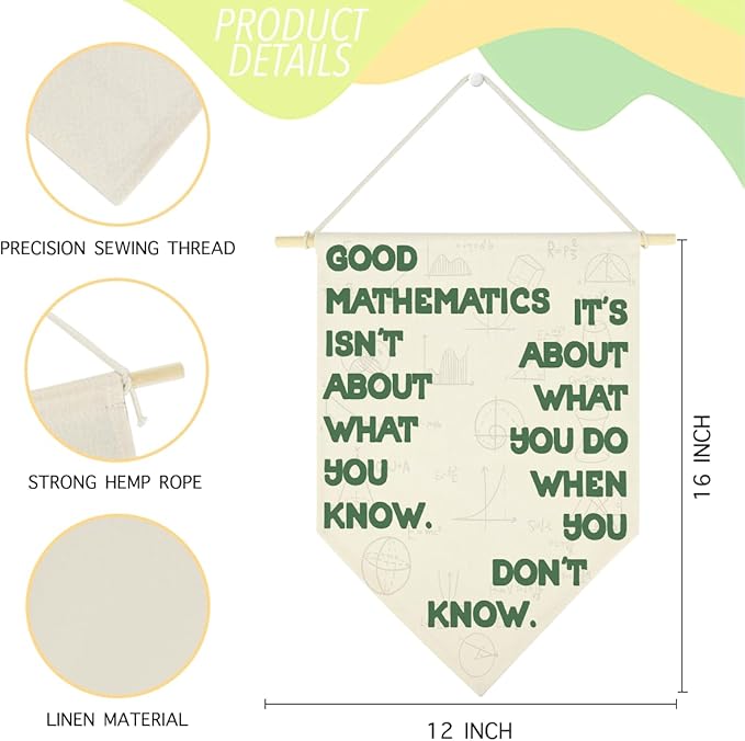 Funny Math Classroom Hanging Pennant Flag Humorous High Middle School Classroom Rules Hanging Flag Funny Mathematics Gift for Math Lover Teacher Student