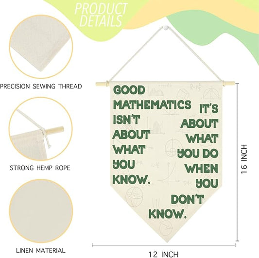 Funny Math Classroom Hanging Pennant Flag Humorous High Middle School Classroom Rules Hanging Flag Funny Mathematics Gift for Math Lover Teacher Student