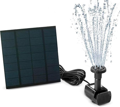 VAKOWON Solar Powered Bird Bath Fountain, Outdoor Water Feature